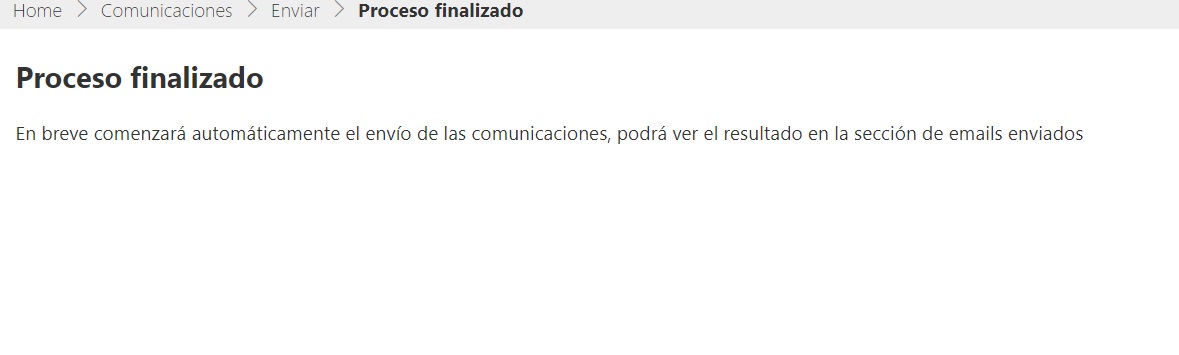 Comunicación enviada