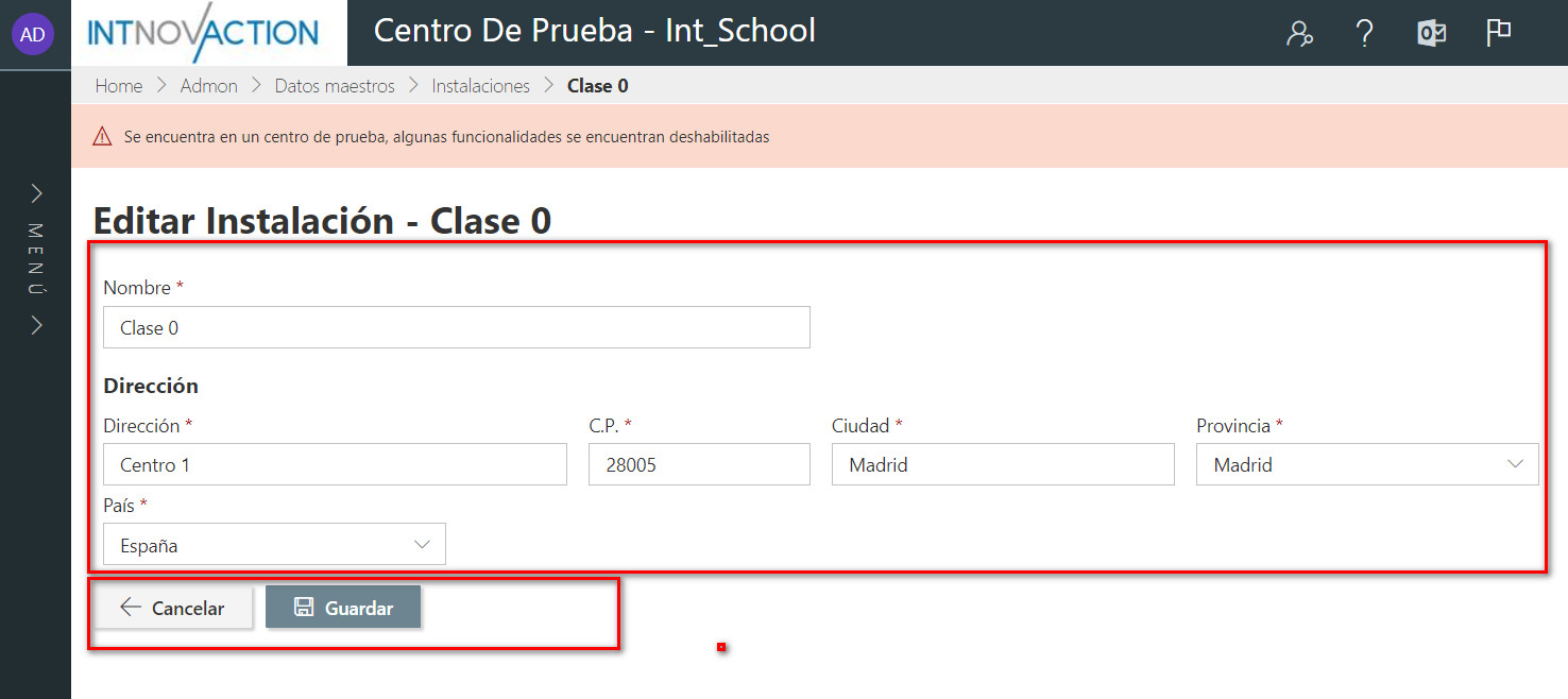 Formulario de edición