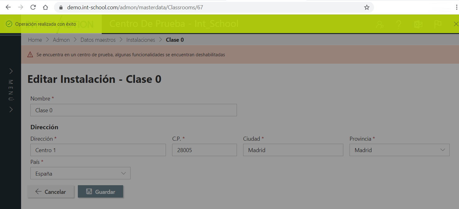 Formulario - Salvado OK